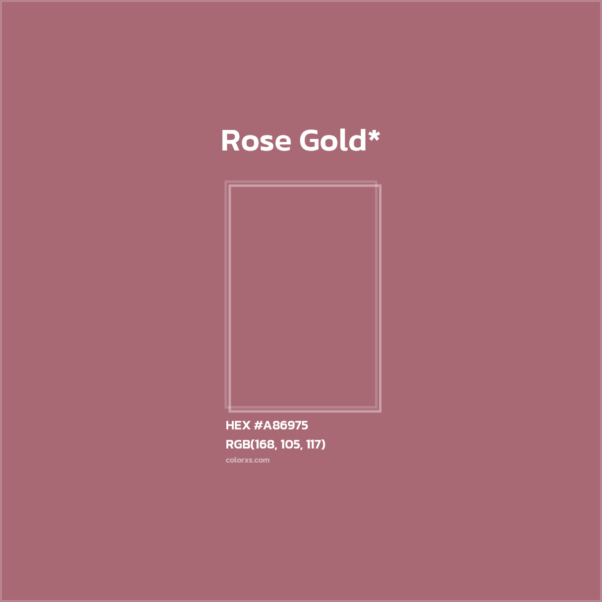 #A86975 hex color. RGB, RYB, CMYK, HSL, HSV codes and color conversions. Matching color names, palettes, paints.