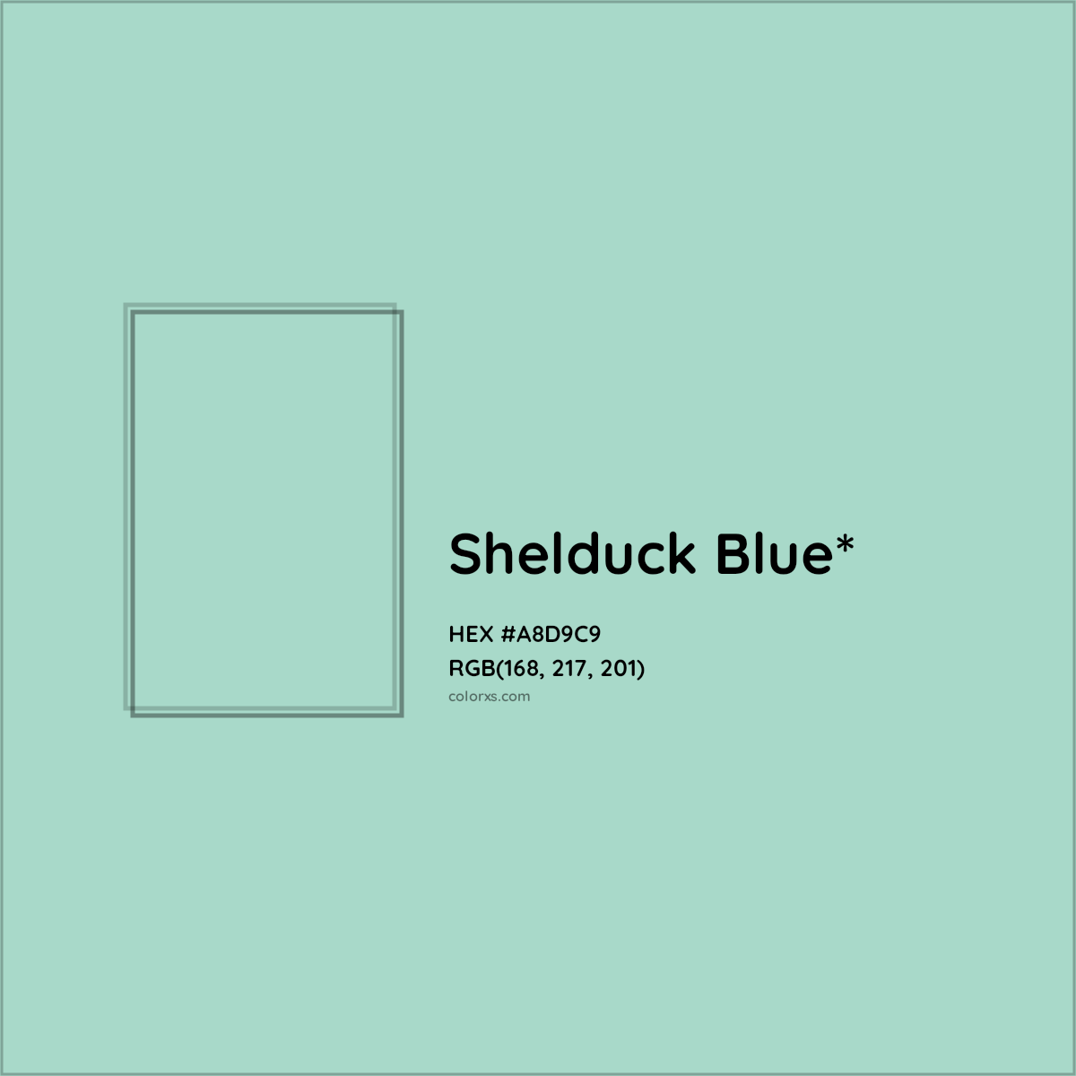 #A8D9C9 hex color. RGB, RYB, CMYK, HSL, HSV codes and color conversions. Matching color names, palettes, paints.
