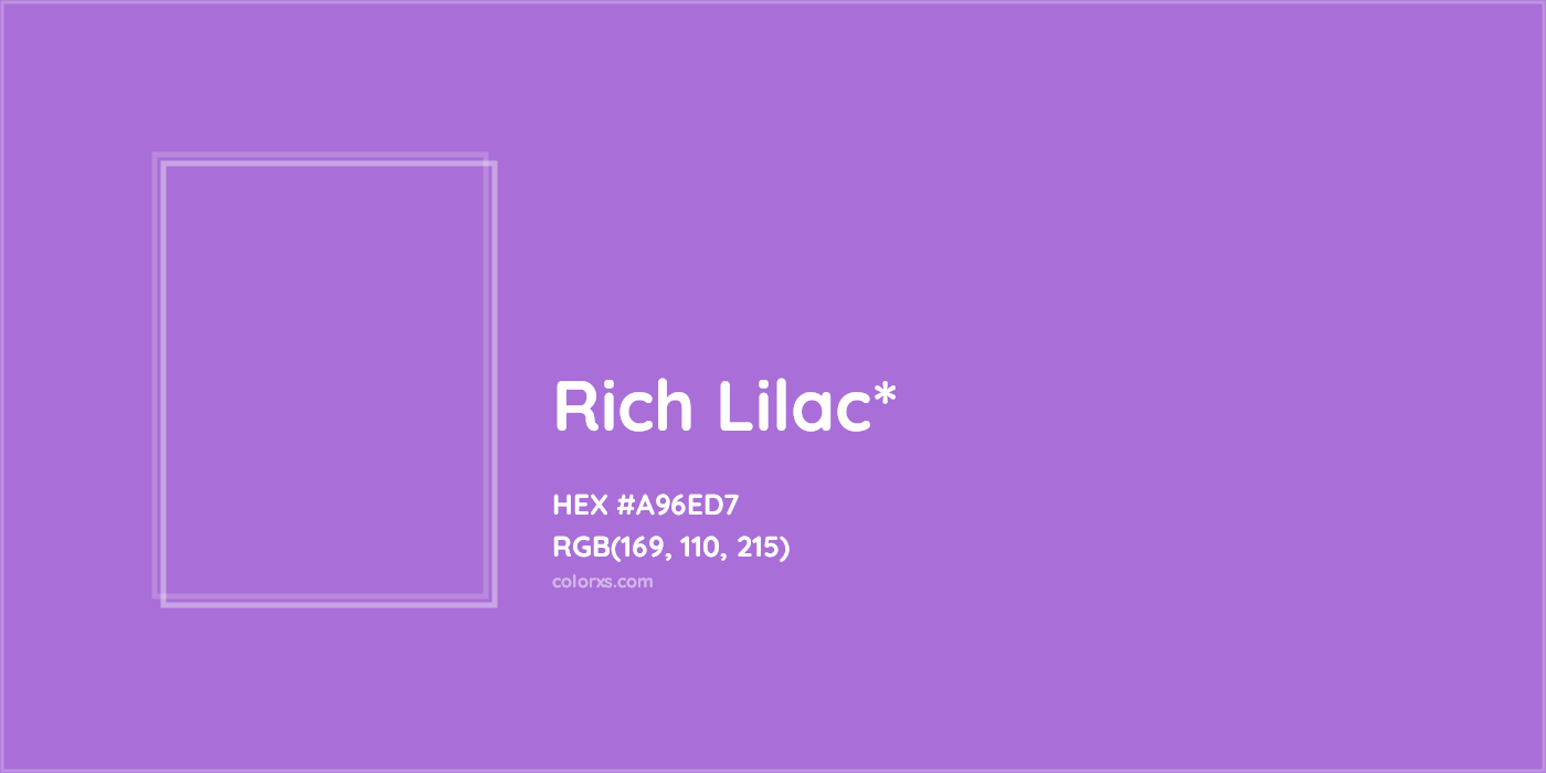 #A96ED7 hex color. RGB, RYB, CMYK, HSL, HSV codes and color conversions. Matching color names, palettes, paints.