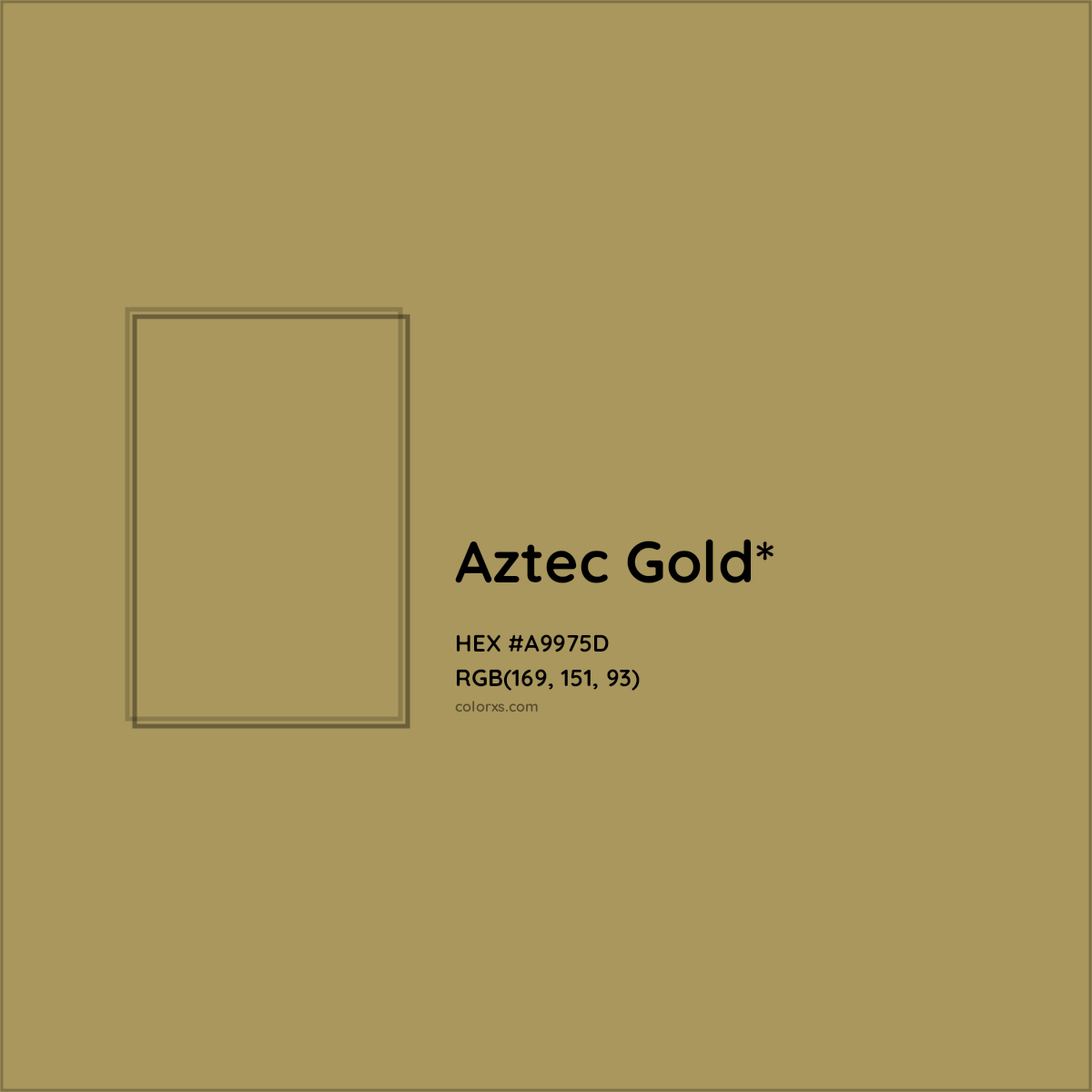 #A9975D hex color. RGB, RYB, CMYK, HSL, HSV codes and color conversions. Matching color names, palettes, paints.