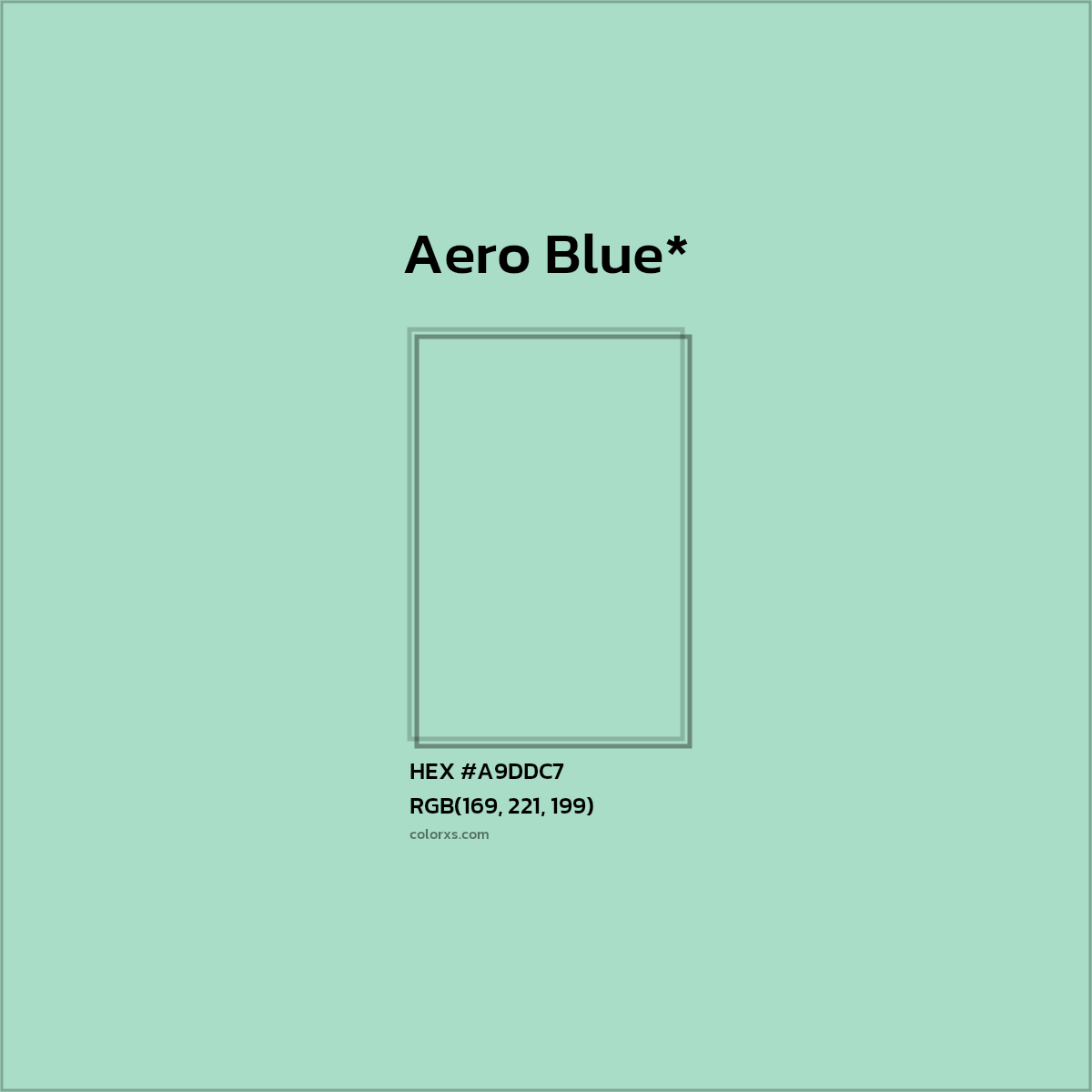 #A9DDC7 hex color. RGB, RYB, CMYK, HSL, HSV codes and color conversions. Matching color names, palettes, paints.