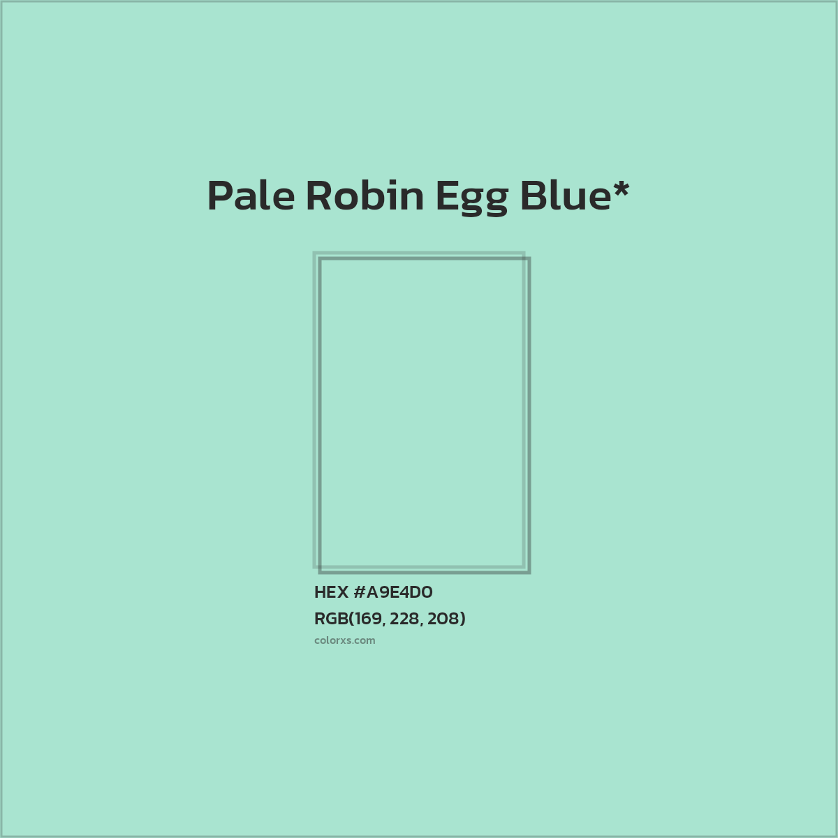 #A9E4D0 hex color. RGB, RYB, CMYK, HSL, HSV codes and color conversions. Matching color names, palettes, paints.