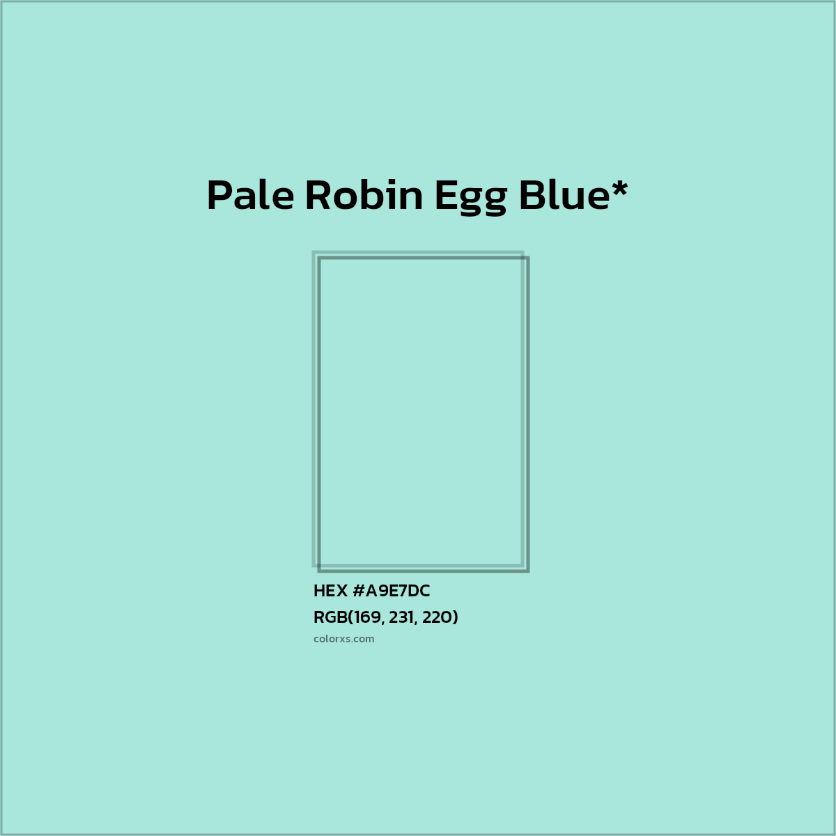 #A9E7DC hex color. RGB, RYB, CMYK, HSL, HSV codes and color conversions. Matching color names, palettes, paints.
