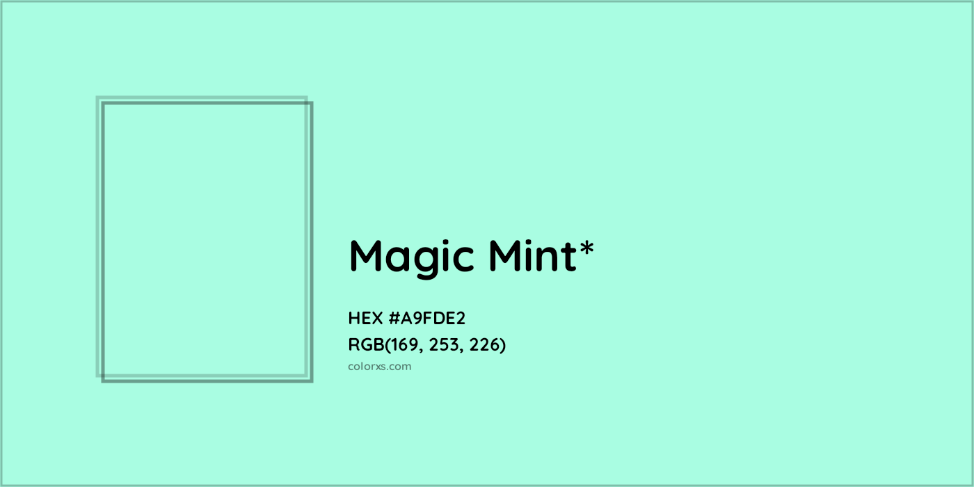 #A9FDE2 hex color. RGB, RYB, CMYK, HSL, HSV codes and color conversions. Matching color names, palettes, paints.