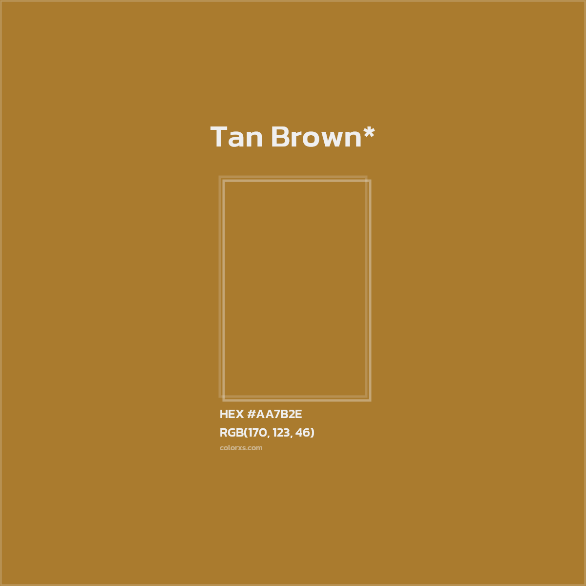 #AA7B2E hex color. RGB, RYB, CMYK, HSL, HSV codes and color conversions. Matching color names, palettes, paints.