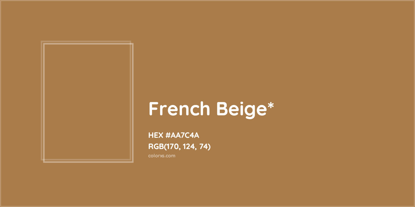#AA7C4A hex color. RGB, RYB, CMYK, HSL, HSV codes and color conversions. Matching color names, palettes, paints.