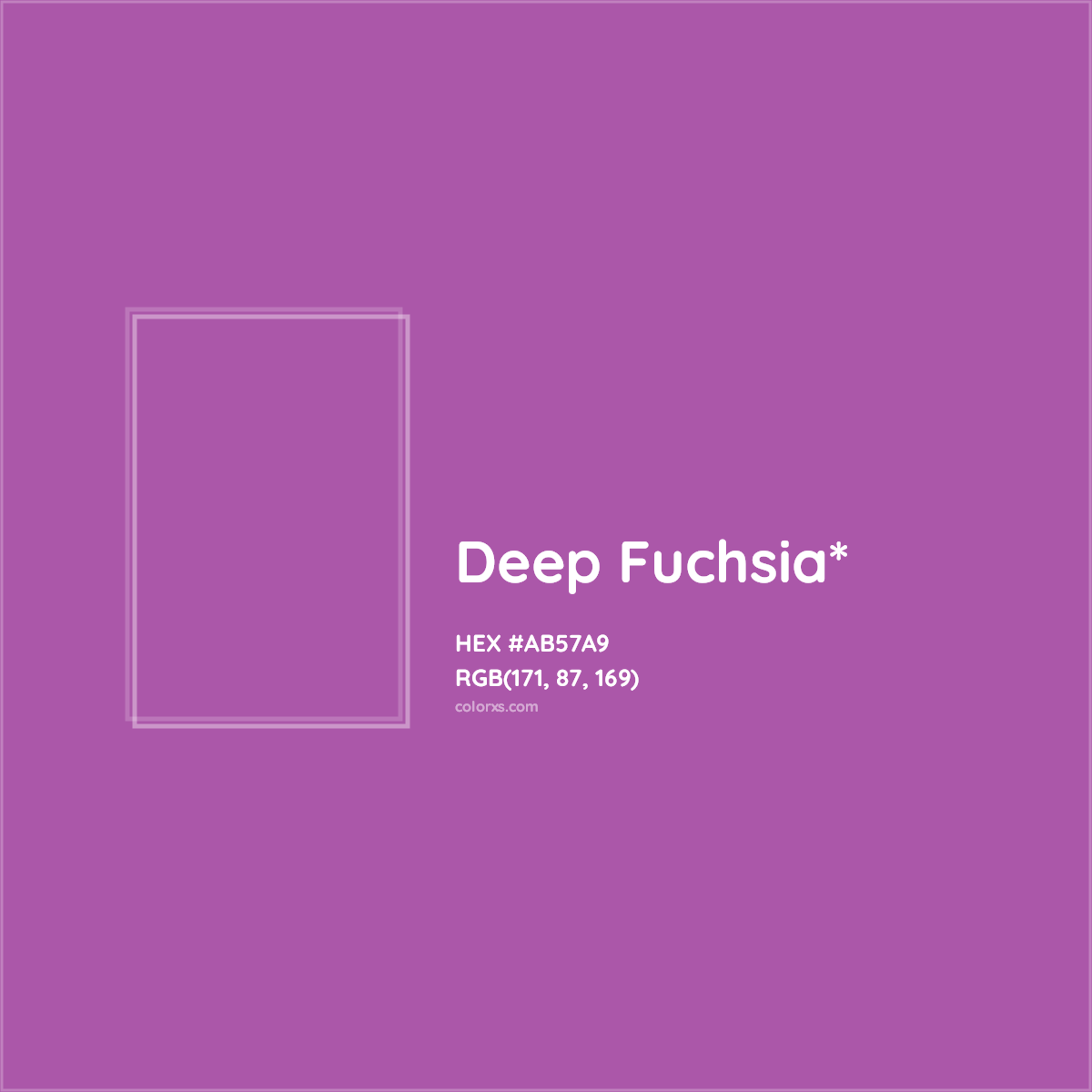#AB57A9 hex color. RGB, RYB, CMYK, HSL, HSV codes and color conversions. Matching color names, palettes, paints.