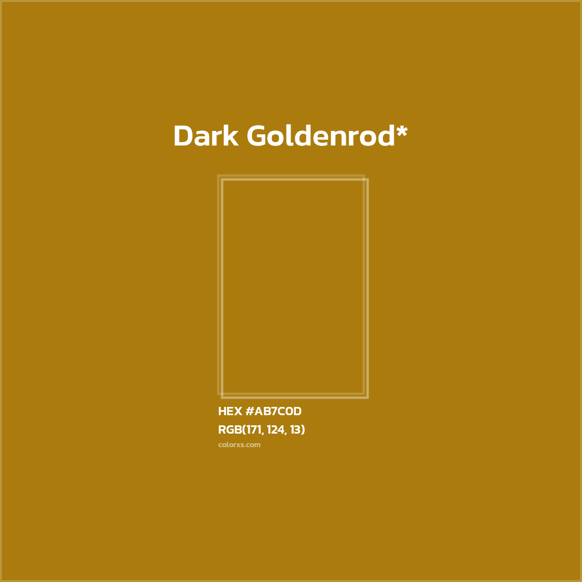 #AB7C0D hex color. RGB, RYB, CMYK, HSL, HSV codes and color conversions. Matching color names, palettes, paints.