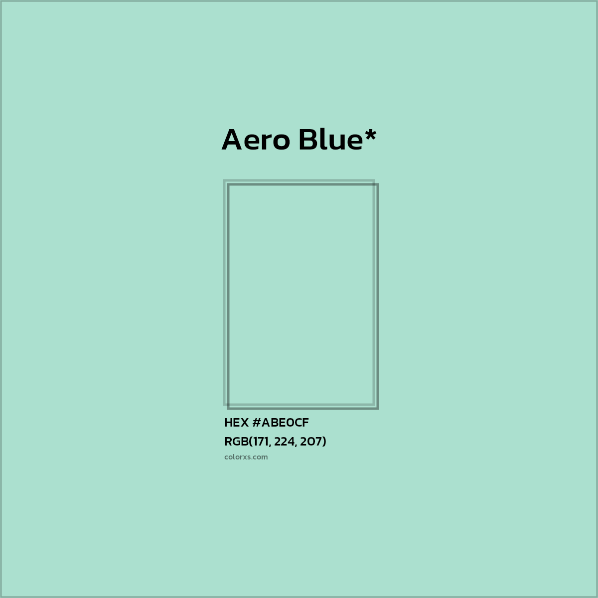 #ABE0CF hex color. RGB, RYB, CMYK, HSL, HSV codes and color conversions. Matching color names, palettes, paints.