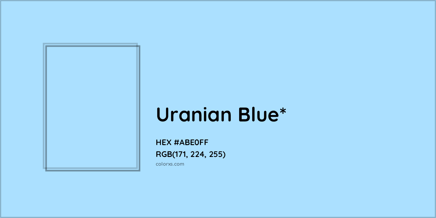 #ABE0FF hex color. RGB, RYB, CMYK, HSL, HSV codes and color conversions. Matching color names, palettes, paints.