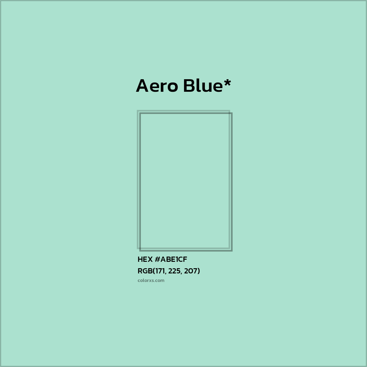#ABE1CF hex color. RGB, RYB, CMYK, HSL, HSV codes and color conversions. Matching color names, palettes, paints.