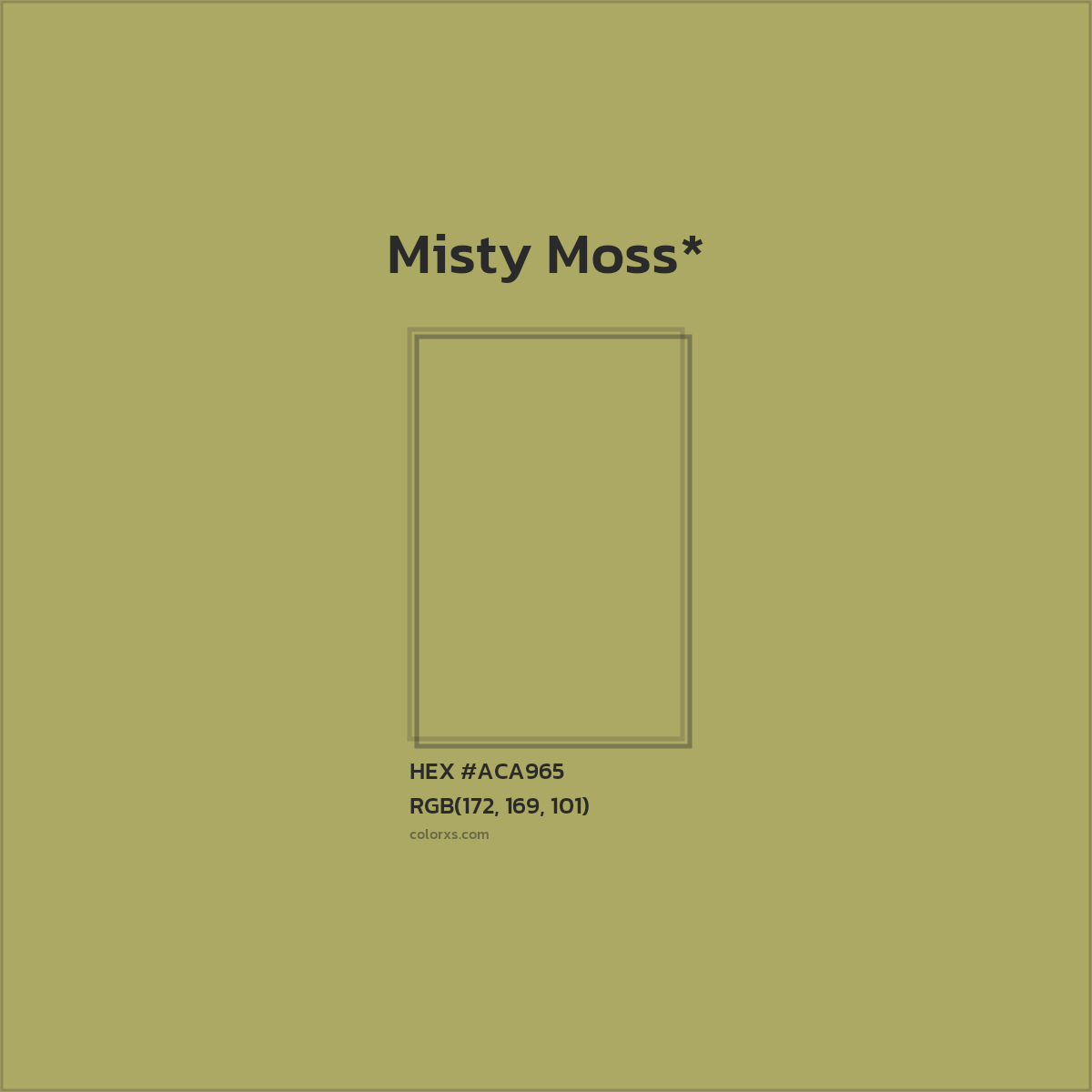 #ACA965 hex color. RGB, RYB, CMYK, HSL, HSV codes and color conversions. Matching color names, palettes, paints.