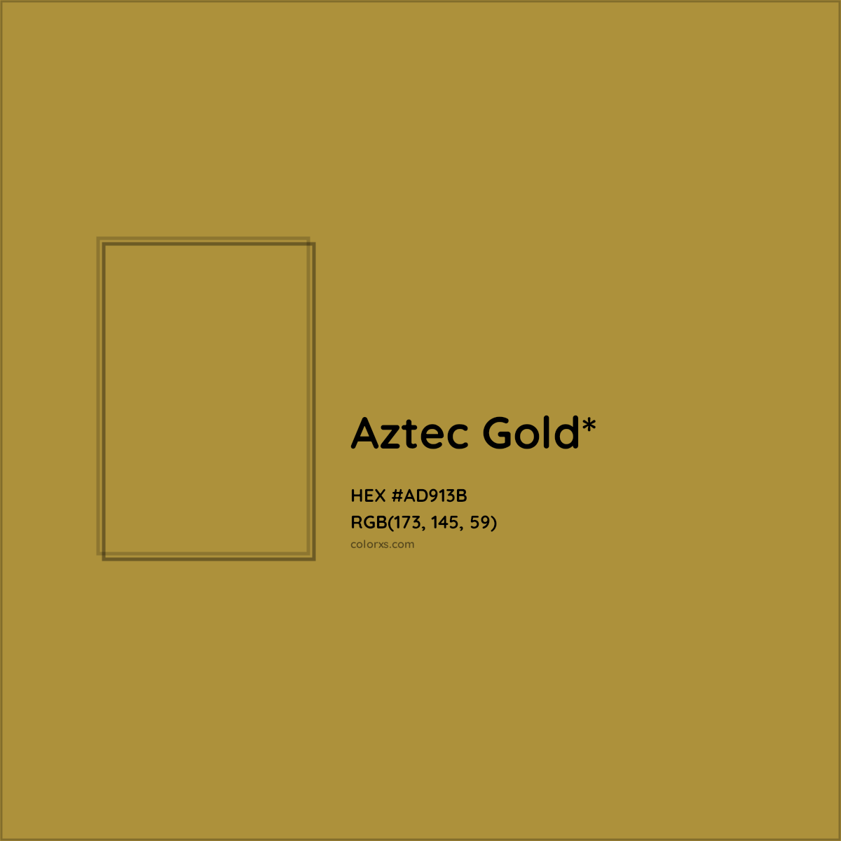 #AD913B hex color. RGB, RYB, CMYK, HSL, HSV codes and color conversions. Matching color names, palettes, paints.