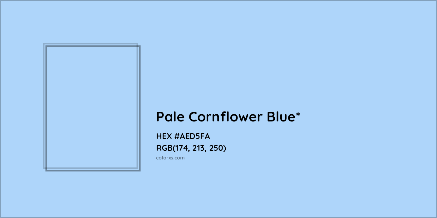 #AED5FA hex color. RGB, RYB, CMYK, HSL, HSV codes and color conversions. Matching color names, palettes, paints.