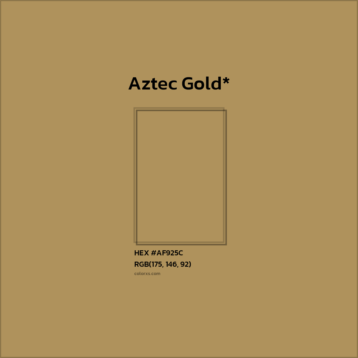 #AF925C hex color. RGB, RYB, CMYK, HSL, HSV codes and color conversions. Matching color names, palettes, paints.