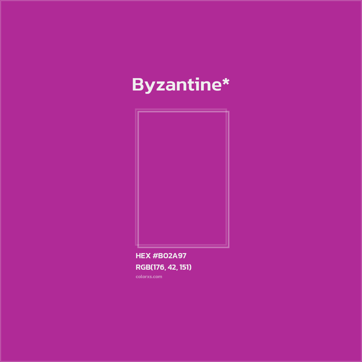 #B02A97 hex color. RGB, RYB, CMYK, HSL, HSV codes and color conversions. Matching color names, palettes, paints.