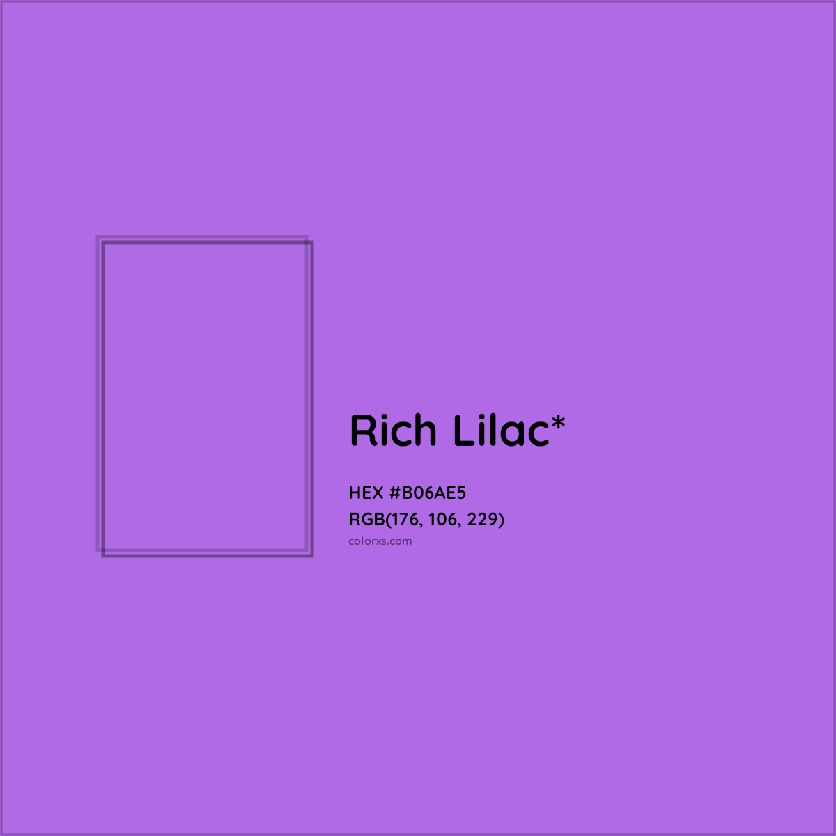 #B06AE5 hex color. RGB, RYB, CMYK, HSL, HSV codes and color conversions. Matching color names, palettes, paints.