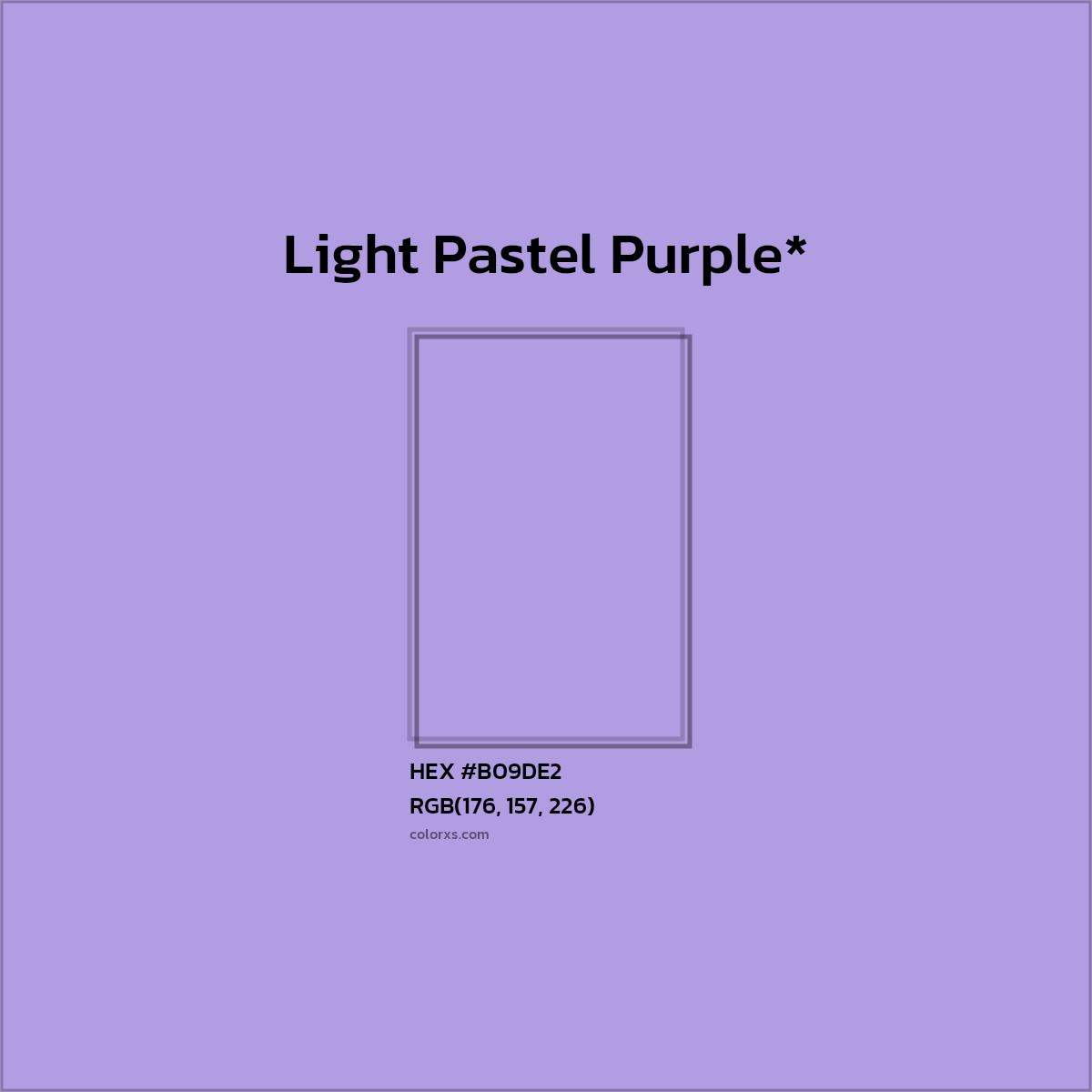 #B09DE2 hex color. RGB, RYB, CMYK, HSL, HSV codes and color conversions. Matching color names, palettes, paints.