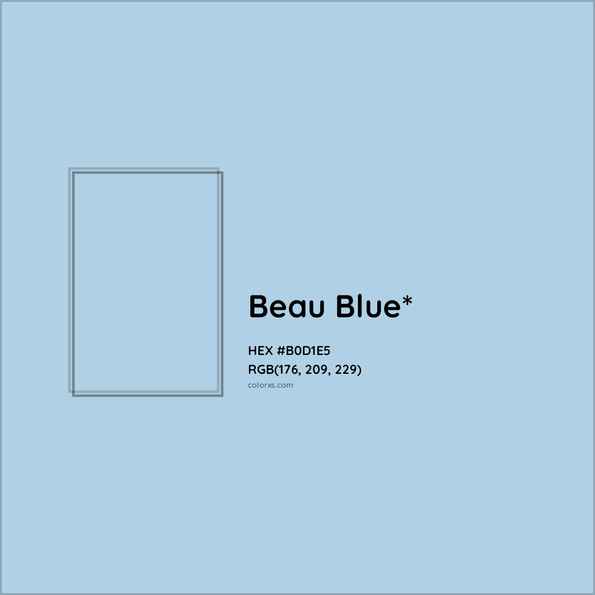 #B0D1E5 hex color. RGB, RYB, CMYK, HSL, HSV codes and color conversions. Matching color names, palettes, paints.