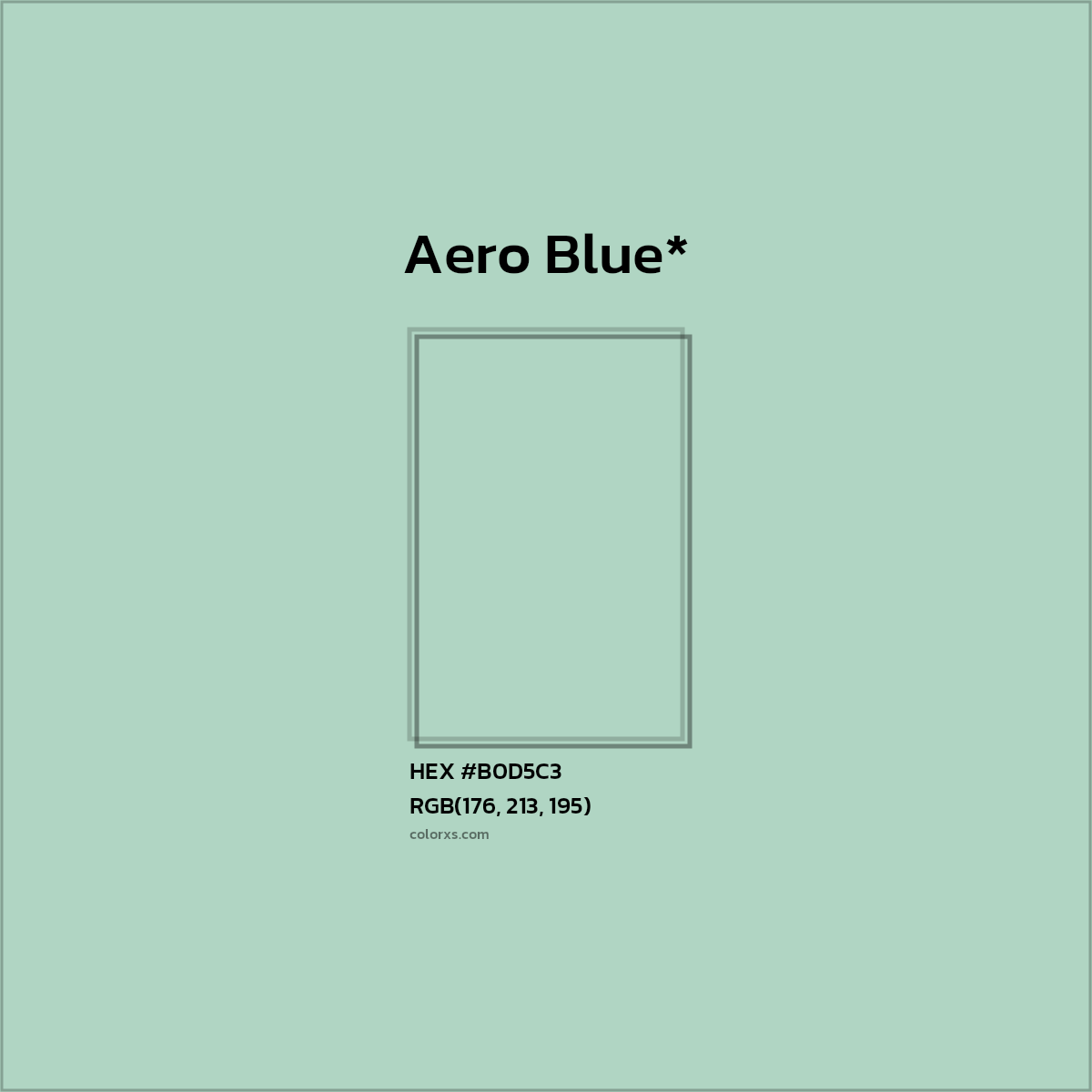 #B0D5C3 hex color. RGB, RYB, CMYK, HSL, HSV codes and color conversions. Matching color names, palettes, paints.