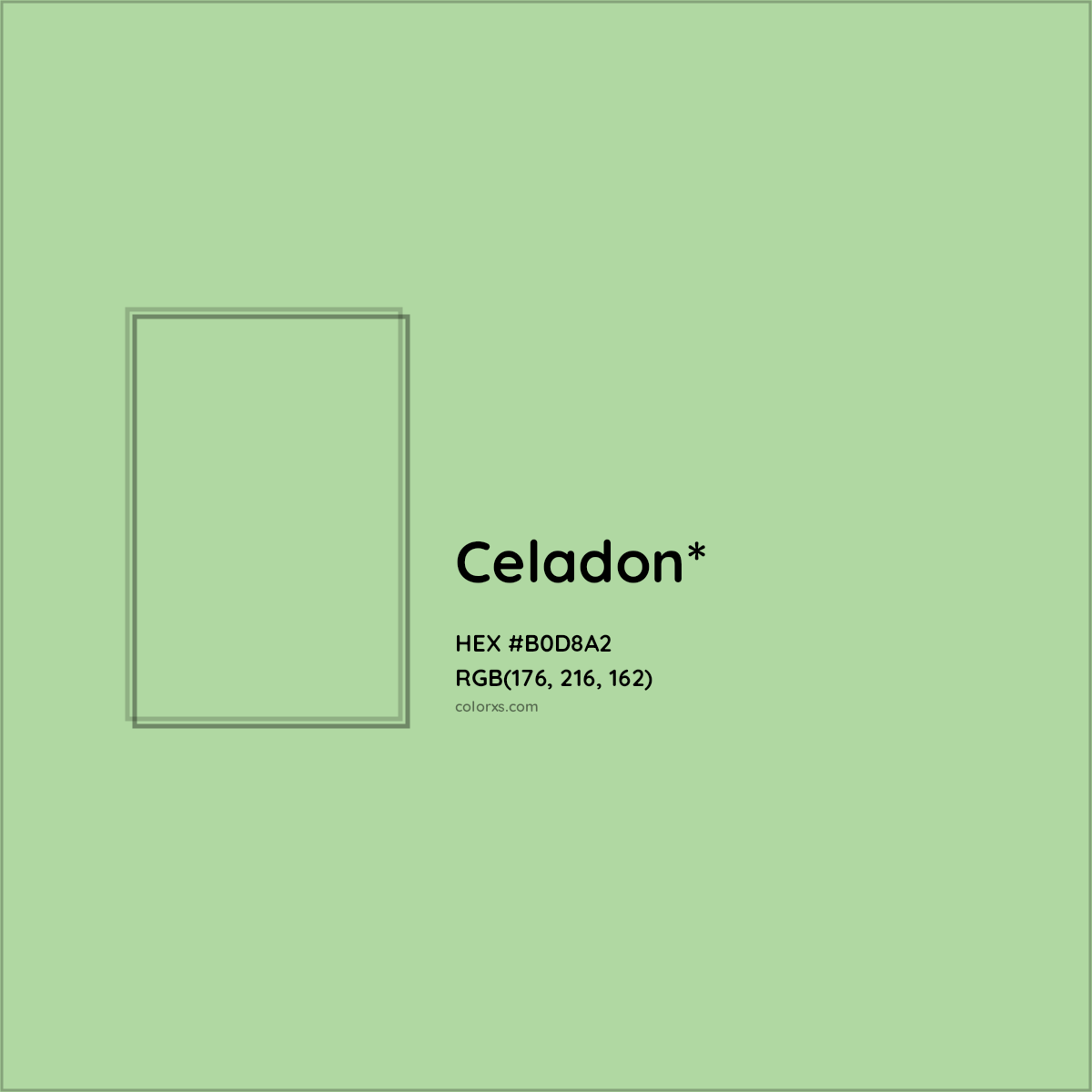 #B0D8A2 hex color. RGB, RYB, CMYK, HSL, HSV codes and color conversions. Matching color names, palettes, paints.