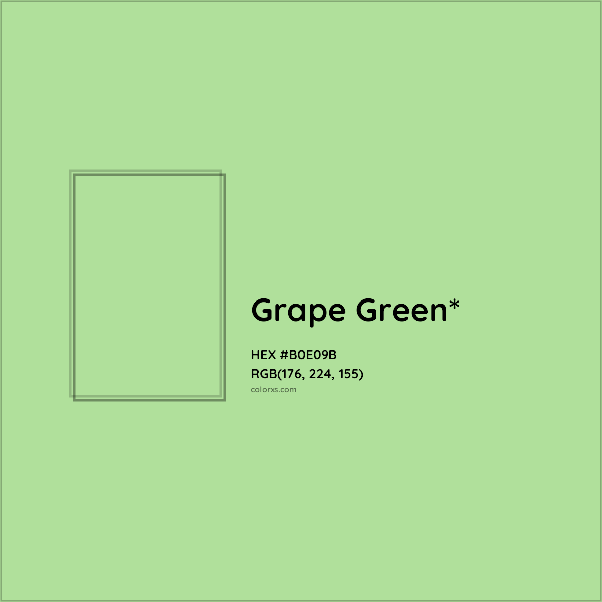 #B0E09B hex color. RGB, RYB, CMYK, HSL, HSV codes and color conversions. Matching color names, palettes, paints.