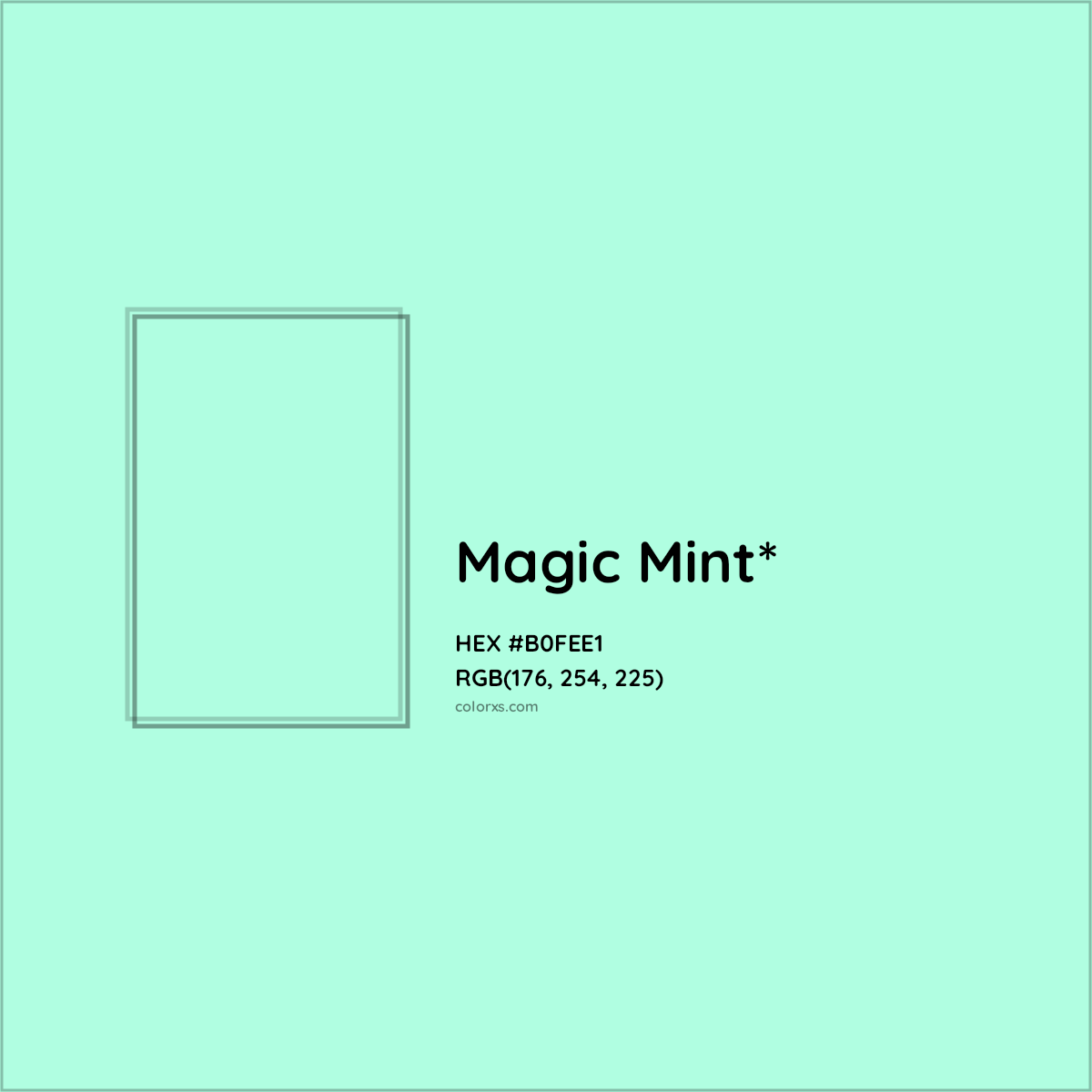 #B0FEE1 hex color. RGB, RYB, CMYK, HSL, HSV codes and color conversions. Matching color names, palettes, paints.