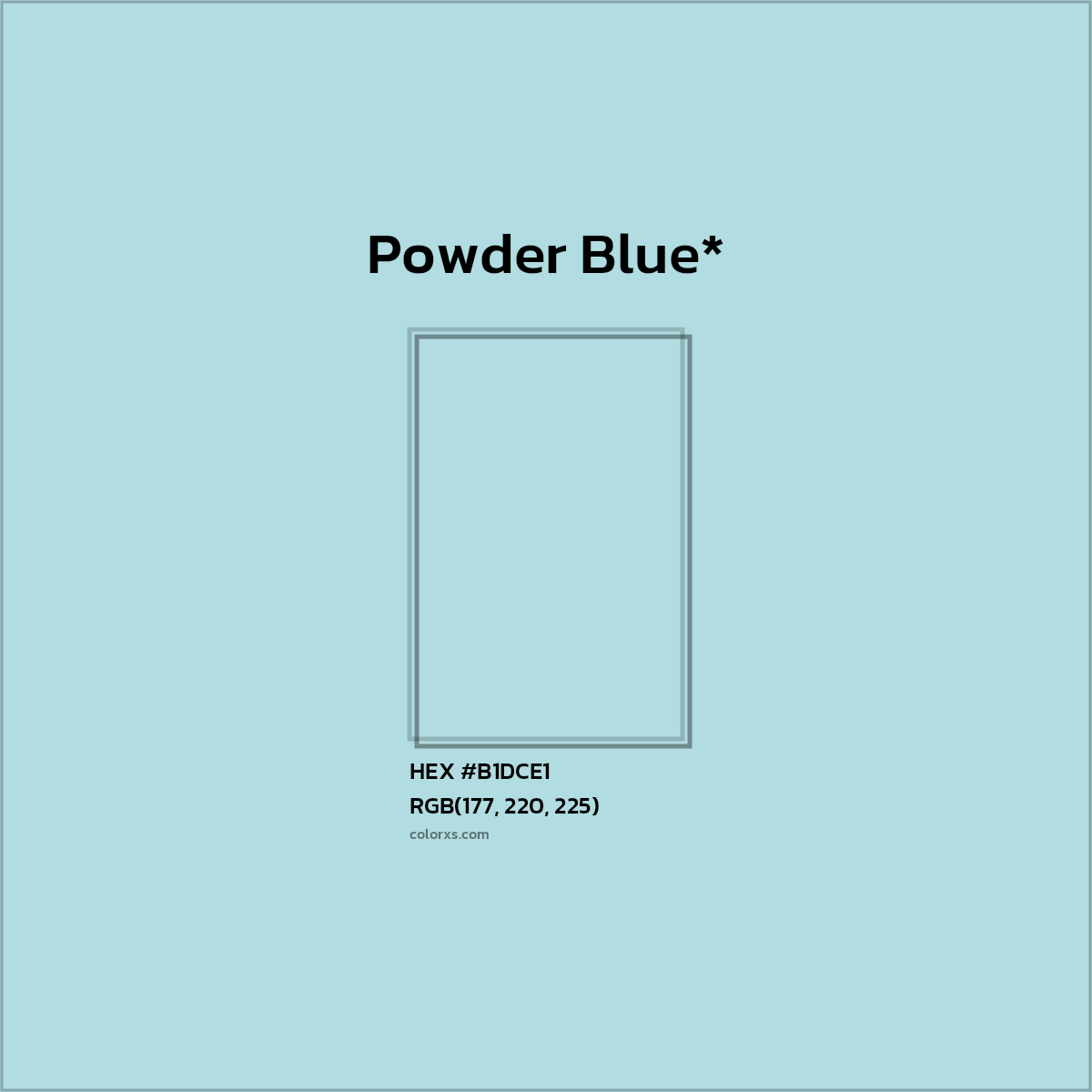 #B1DCE1 hex color. RGB, RYB, CMYK, HSL, HSV codes and color conversions. Matching color names, palettes, paints.