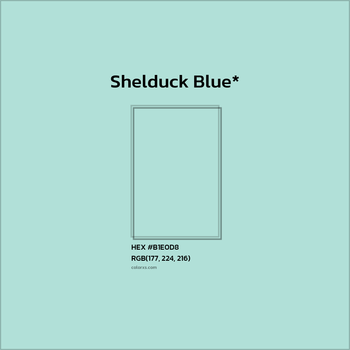 #B1E0D8 hex color. RGB, RYB, CMYK, HSL, HSV codes and color conversions. Matching color names, palettes, paints.