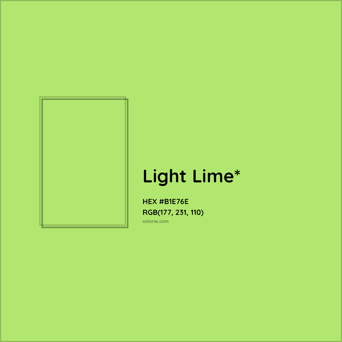 #B1E76E hex color. RGB, RYB, CMYK, HSL, HSV codes and color conversions. Matching color names, palettes, paints.