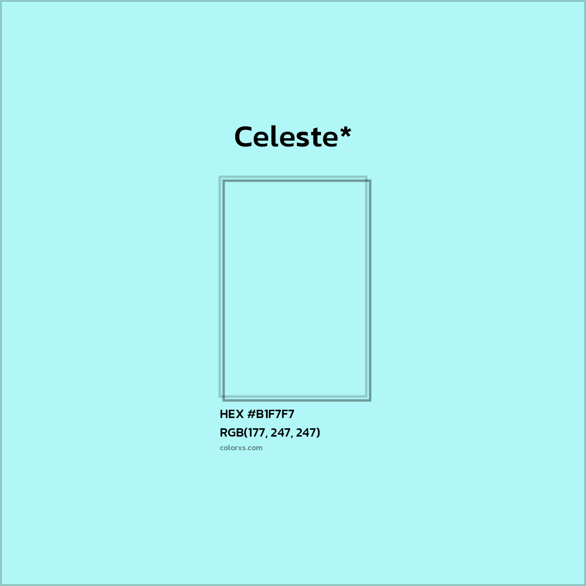 #B1F7F7 hex color. RGB, RYB, CMYK, HSL, HSV codes and color conversions. Matching color names, palettes, paints.