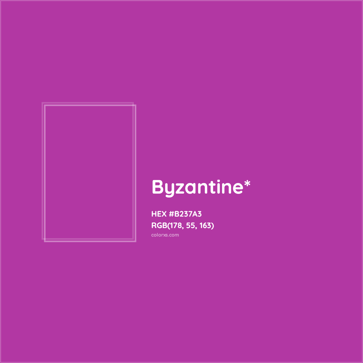 #B237A3 hex color. RGB, RYB, CMYK, HSL, HSV codes and color conversions. Matching color names, palettes, paints.