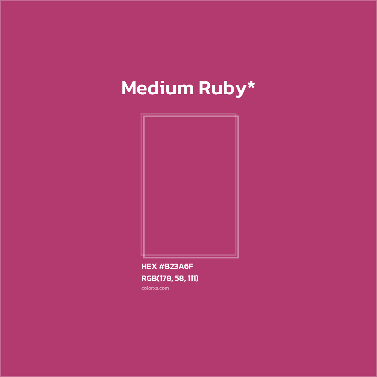 #B23A6F hex color. RGB, RYB, CMYK, HSL, HSV codes and color conversions. Matching color names, palettes, paints.