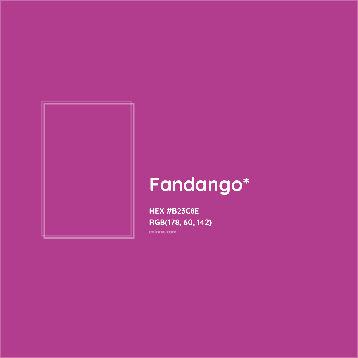 #B23C8E hex color. RGB, RYB, CMYK, HSL, HSV codes and color conversions. Matching color names, palettes, paints.