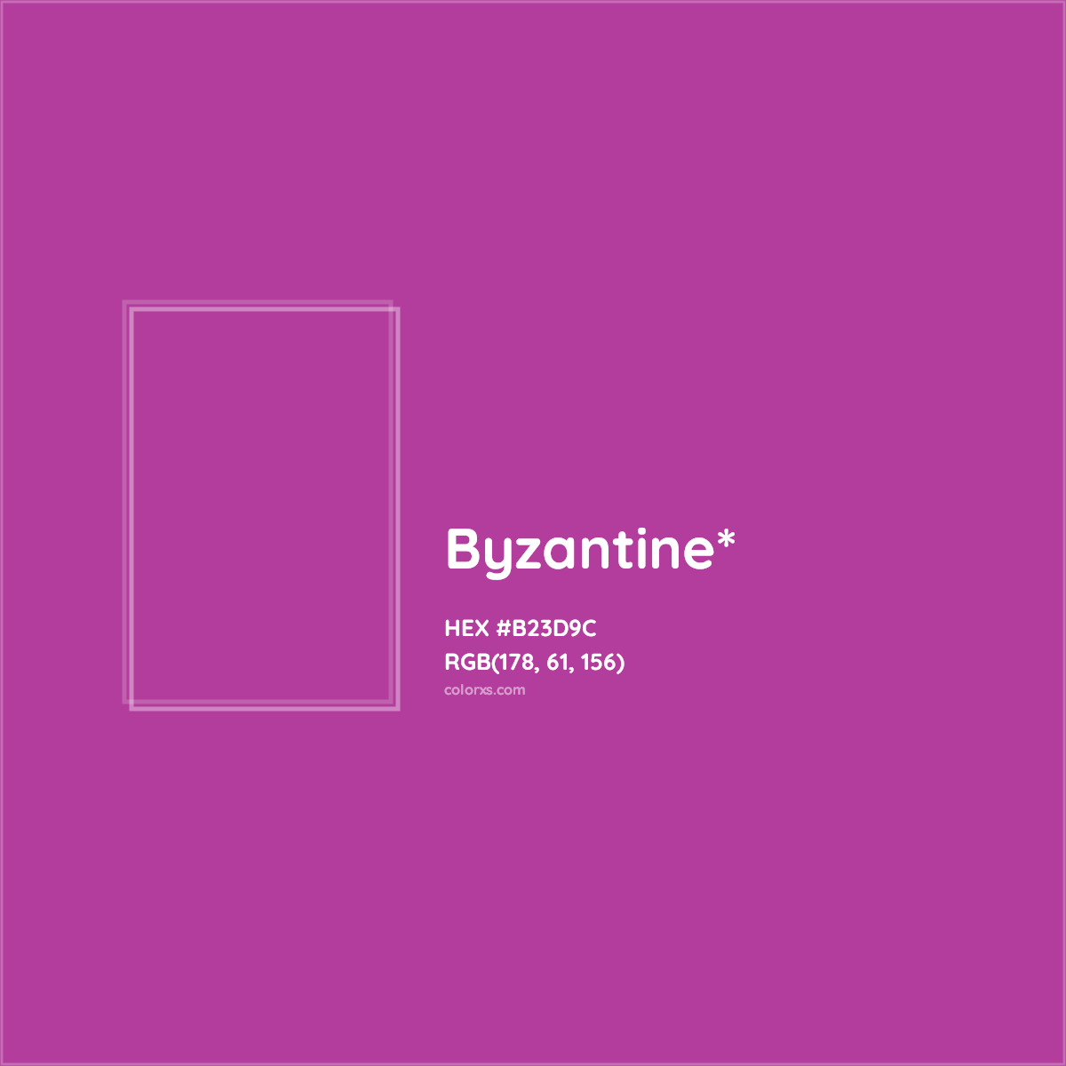 #B23D9C hex color. RGB, RYB, CMYK, HSL, HSV codes and color conversions. Matching color names, palettes, paints.