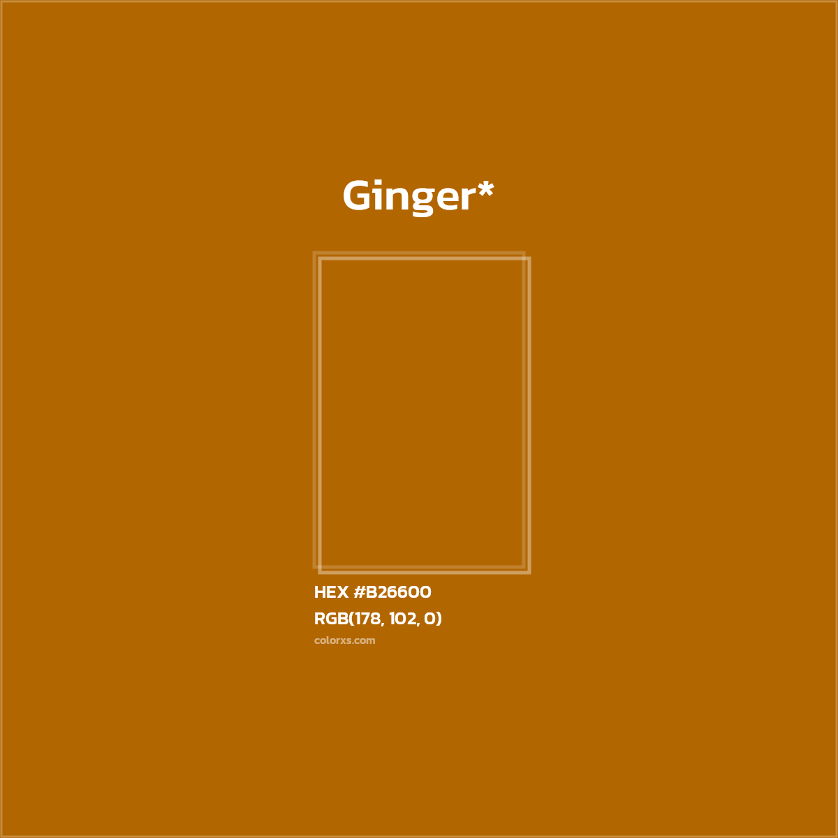 #B26600 hex color. RGB, RYB, CMYK, HSL, HSV codes and color conversions. Matching color names, palettes, paints.