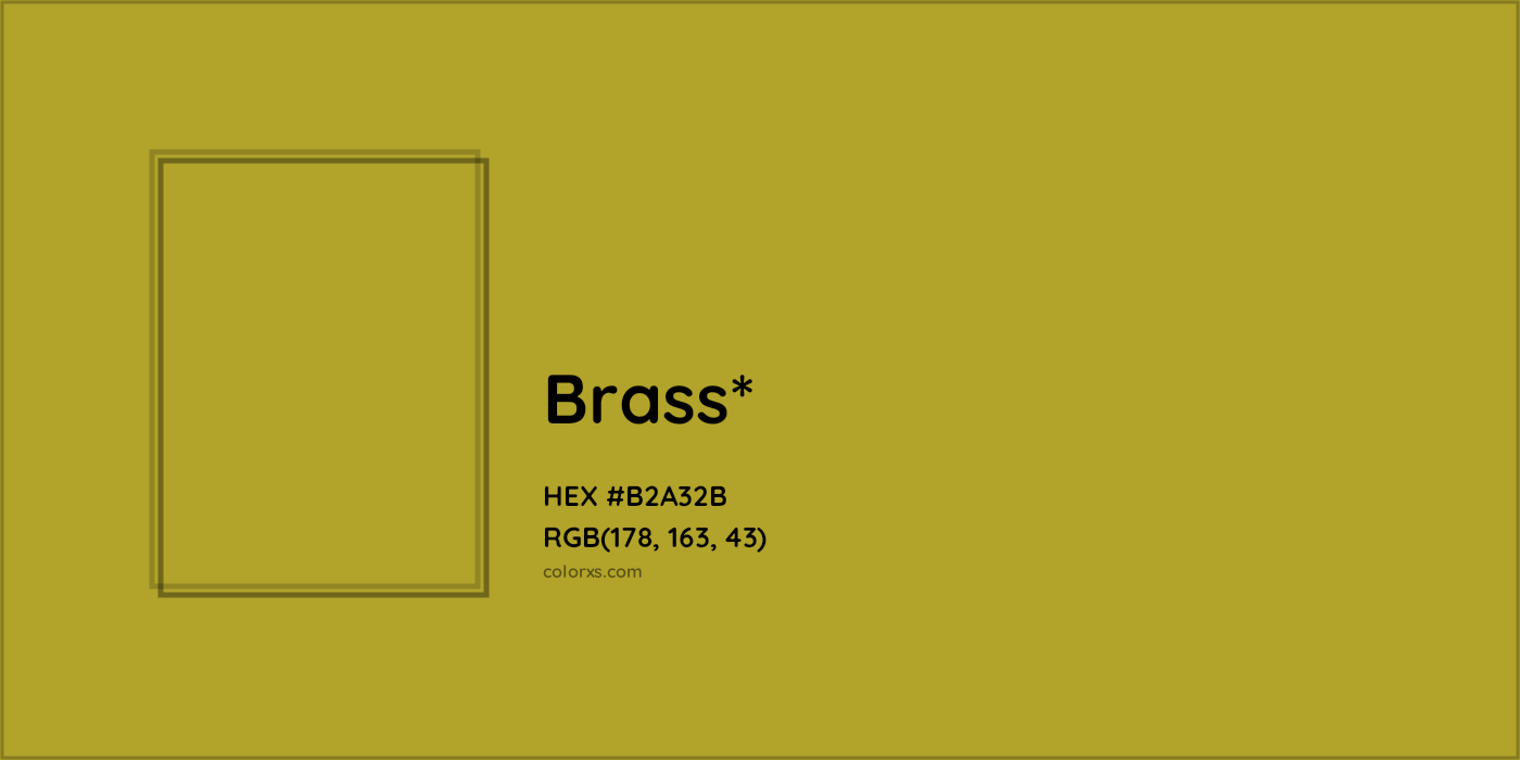 #B2A32B hex color. RGB, RYB, CMYK, HSL, HSV codes and color conversions. Matching color names, palettes, paints.