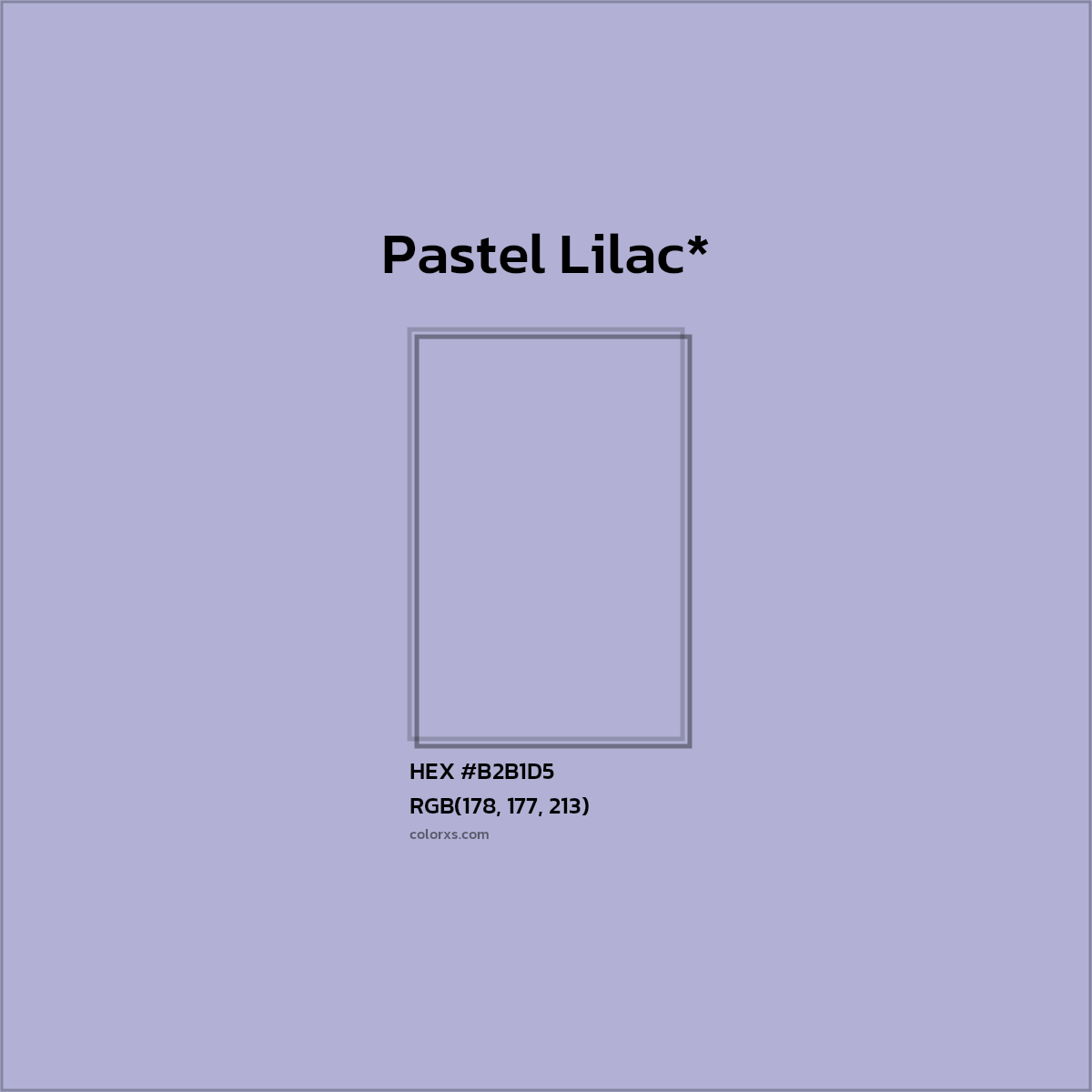 #B2B1D5 hex color. RGB, RYB, CMYK, HSL, HSV codes and color conversions. Matching color names, palettes, paints.