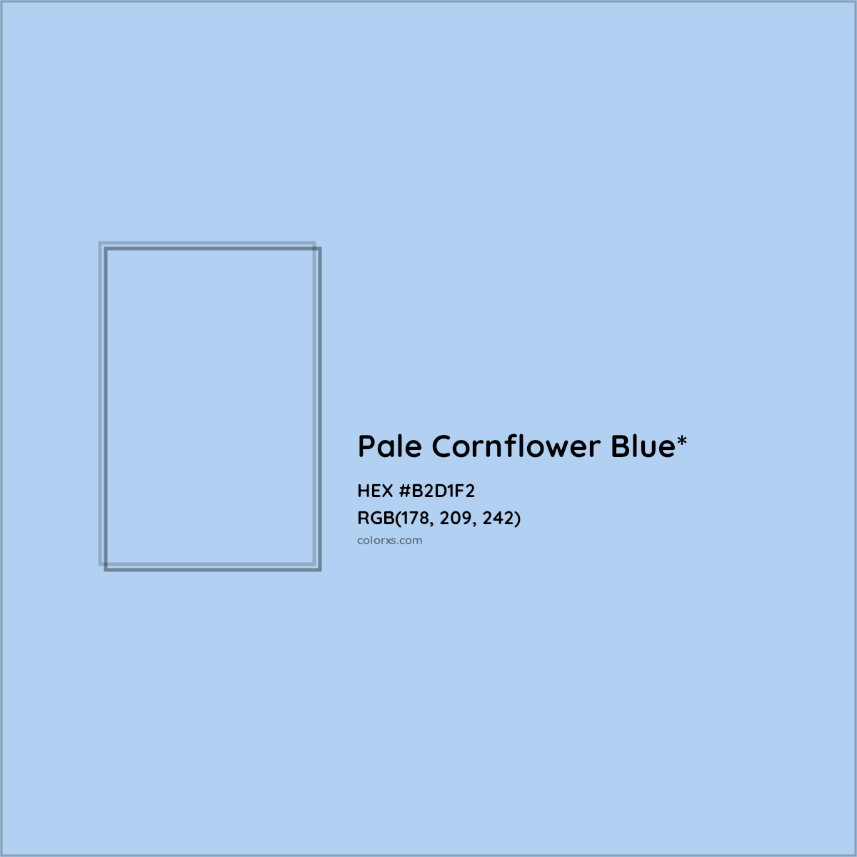 #B2D1F2 hex color. RGB, RYB, CMYK, HSL, HSV codes and color conversions. Matching color names, palettes, paints.