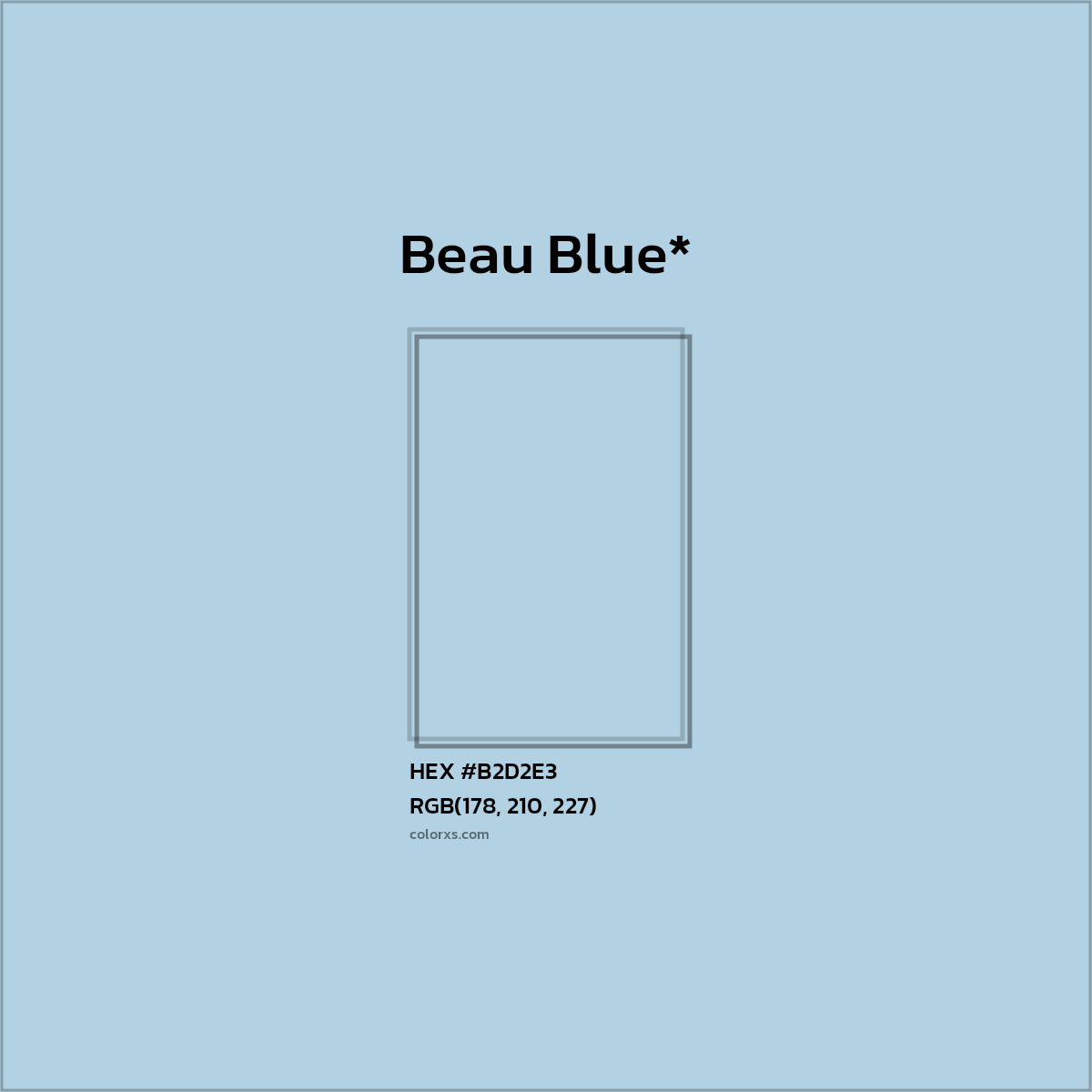 #B2D2E3 hex color. RGB, RYB, CMYK, HSL, HSV codes and color conversions. Matching color names, palettes, paints.