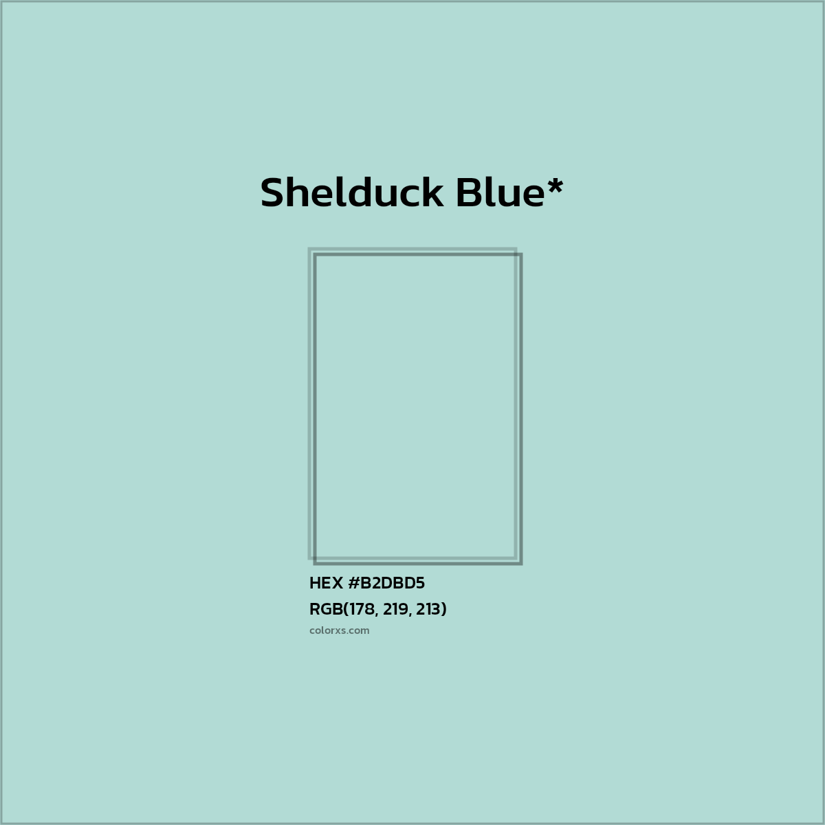 #B2DBD5 hex color. RGB, RYB, CMYK, HSL, HSV codes and color conversions. Matching color names, palettes, paints.