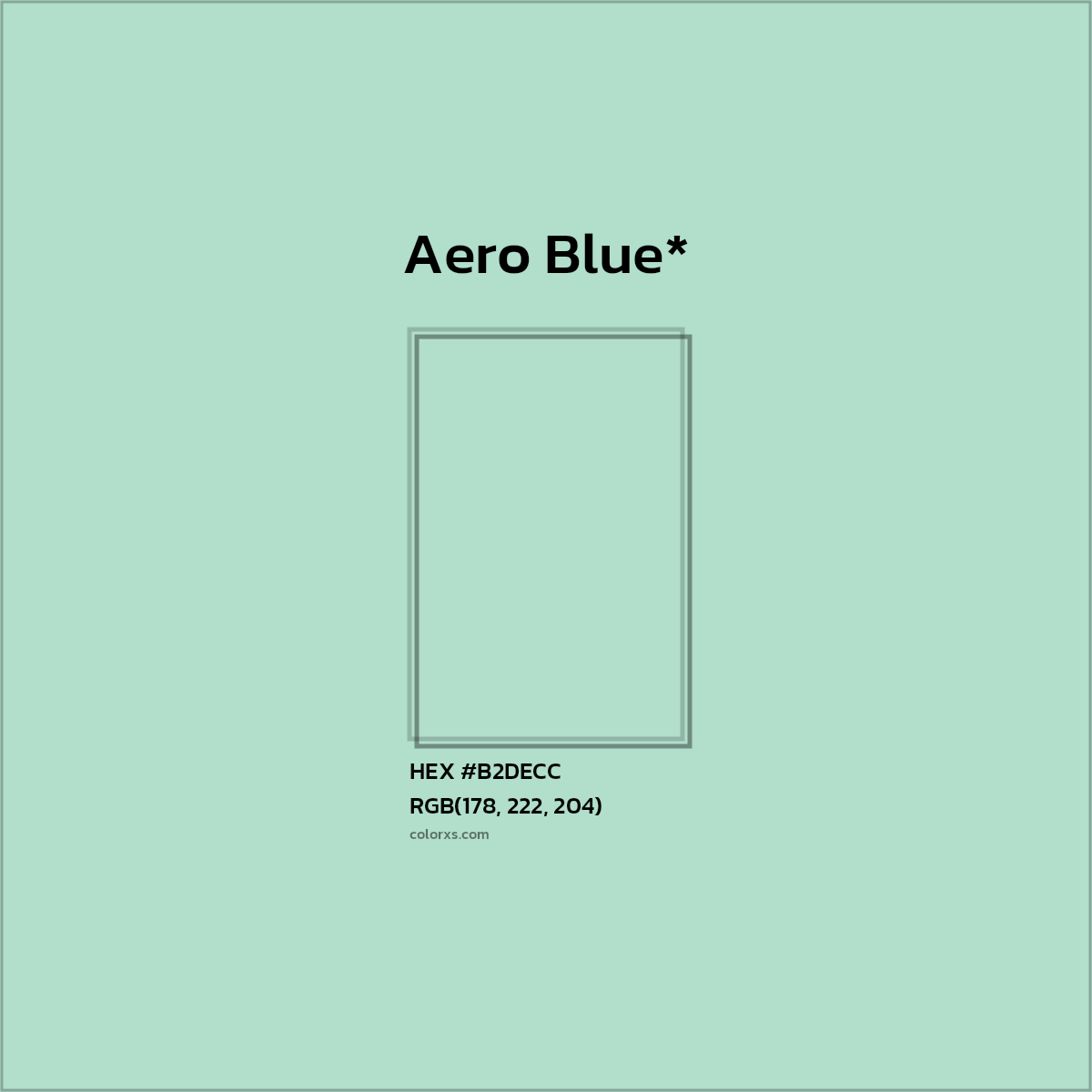 #B2DECC hex color. RGB, RYB, CMYK, HSL, HSV codes and color conversions. Matching color names, palettes, paints.