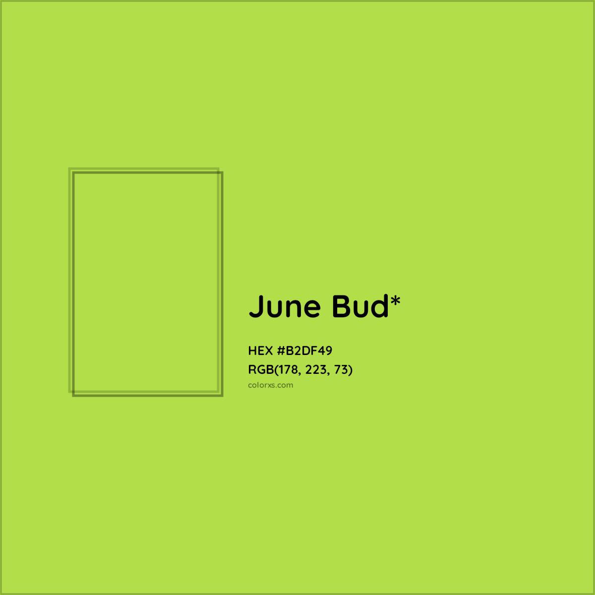 #B2DF49 hex color. RGB, RYB, CMYK, HSL, HSV codes and color conversions. Matching color names, palettes, paints.