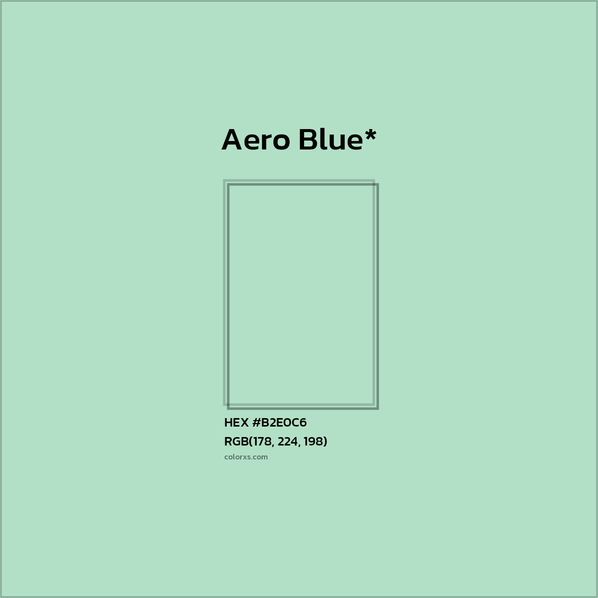 #B2E0C6 hex color. RGB, RYB, CMYK, HSL, HSV codes and color conversions. Matching color names, palettes, paints.