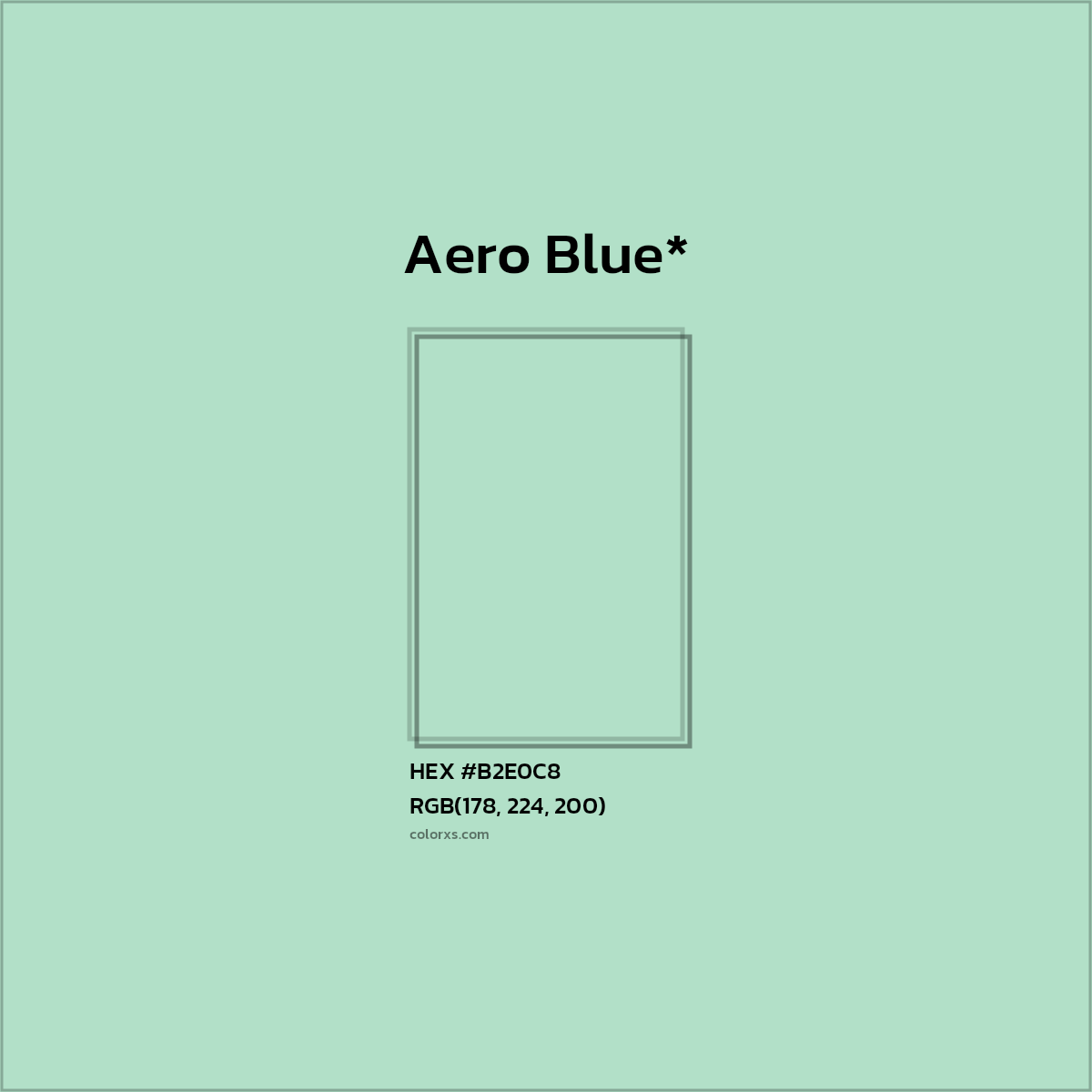 #B2E0C8 hex color. RGB, RYB, CMYK, HSL, HSV codes and color conversions. Matching color names, palettes, paints.