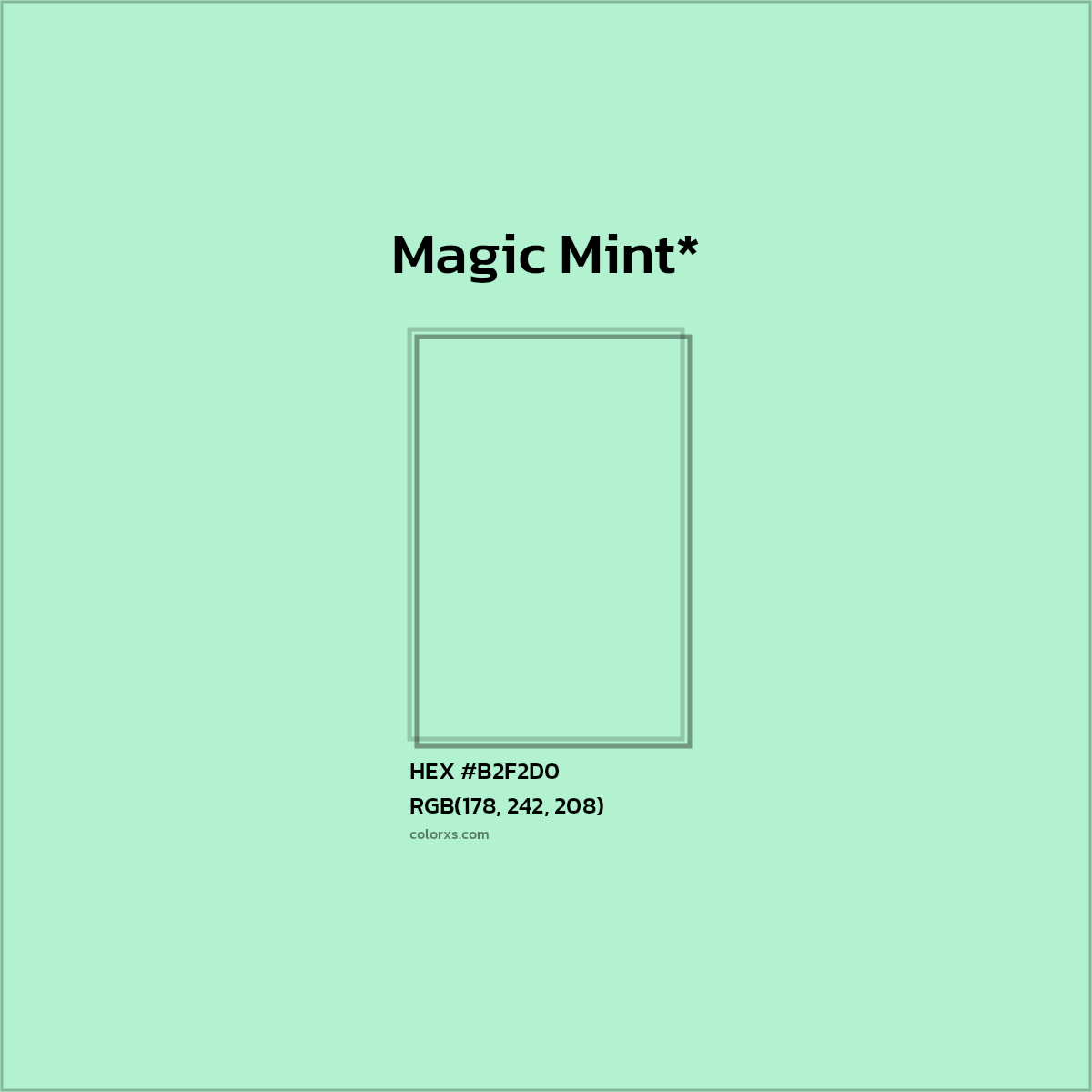 #B2F2D0 hex color. RGB, RYB, CMYK, HSL, HSV codes and color conversions. Matching color names, palettes, paints.
