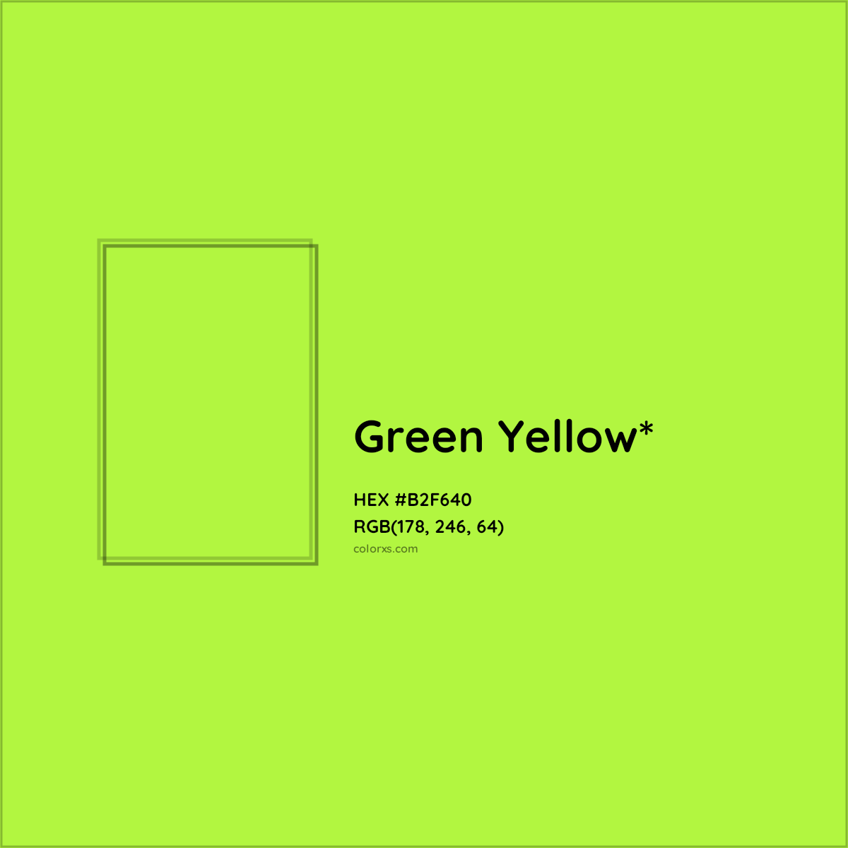 #B2F640 hex color. RGB, RYB, CMYK, HSL, HSV codes and color conversions. Matching color names, palettes, paints.