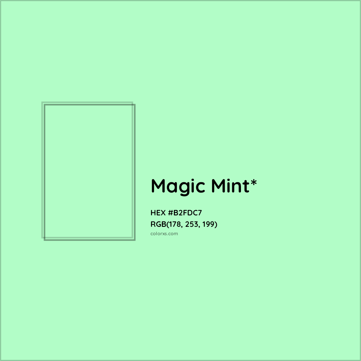 #B2FDC7 hex color. RGB, RYB, CMYK, HSL, HSV codes and color conversions. Matching color names, palettes, paints.