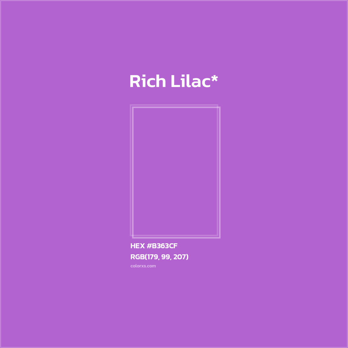 #B363CF hex color. RGB, RYB, CMYK, HSL, HSV codes and color conversions. Matching color names, palettes, paints.