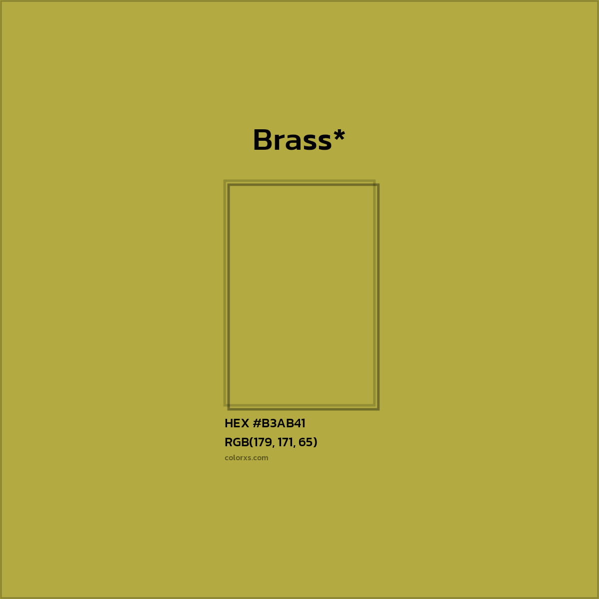 #B3AB41 hex color. RGB, RYB, CMYK, HSL, HSV codes and color conversions. Matching color names, palettes, paints.